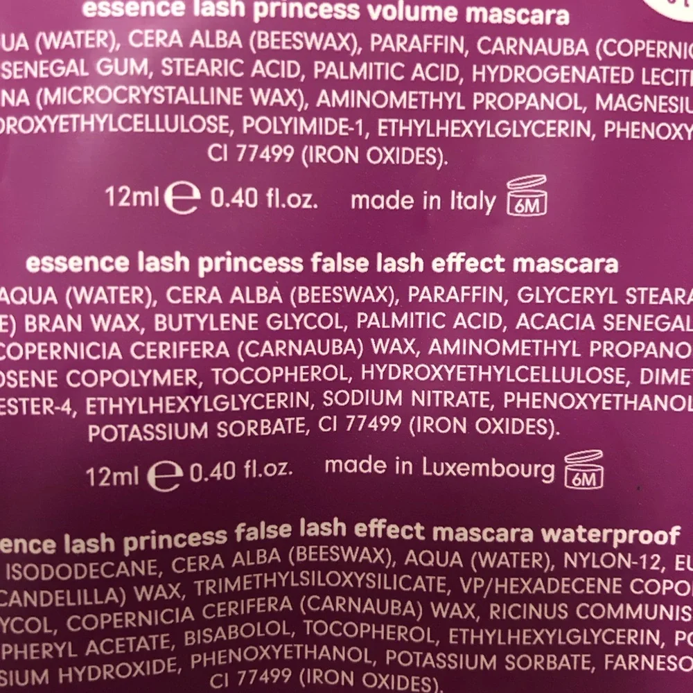 Essence Lash Princess Mascara set lot of 4 NWT